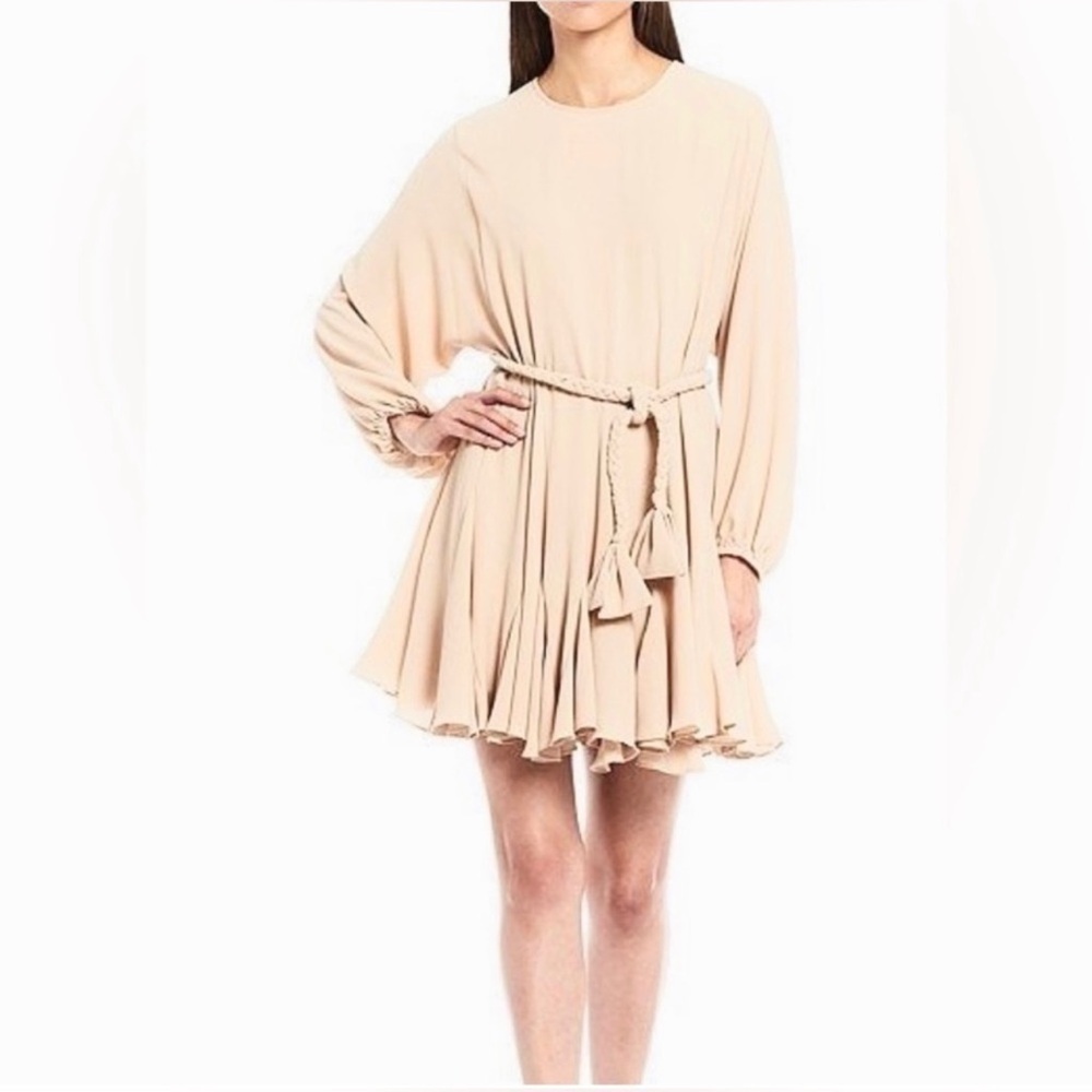 Gianni Bini MINI Dress NWT long sleeve rope belt canyon sunset color, WOMENโS S
